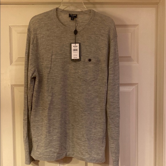Todd Snyder Cashmere Tee Oxford Grey Sz